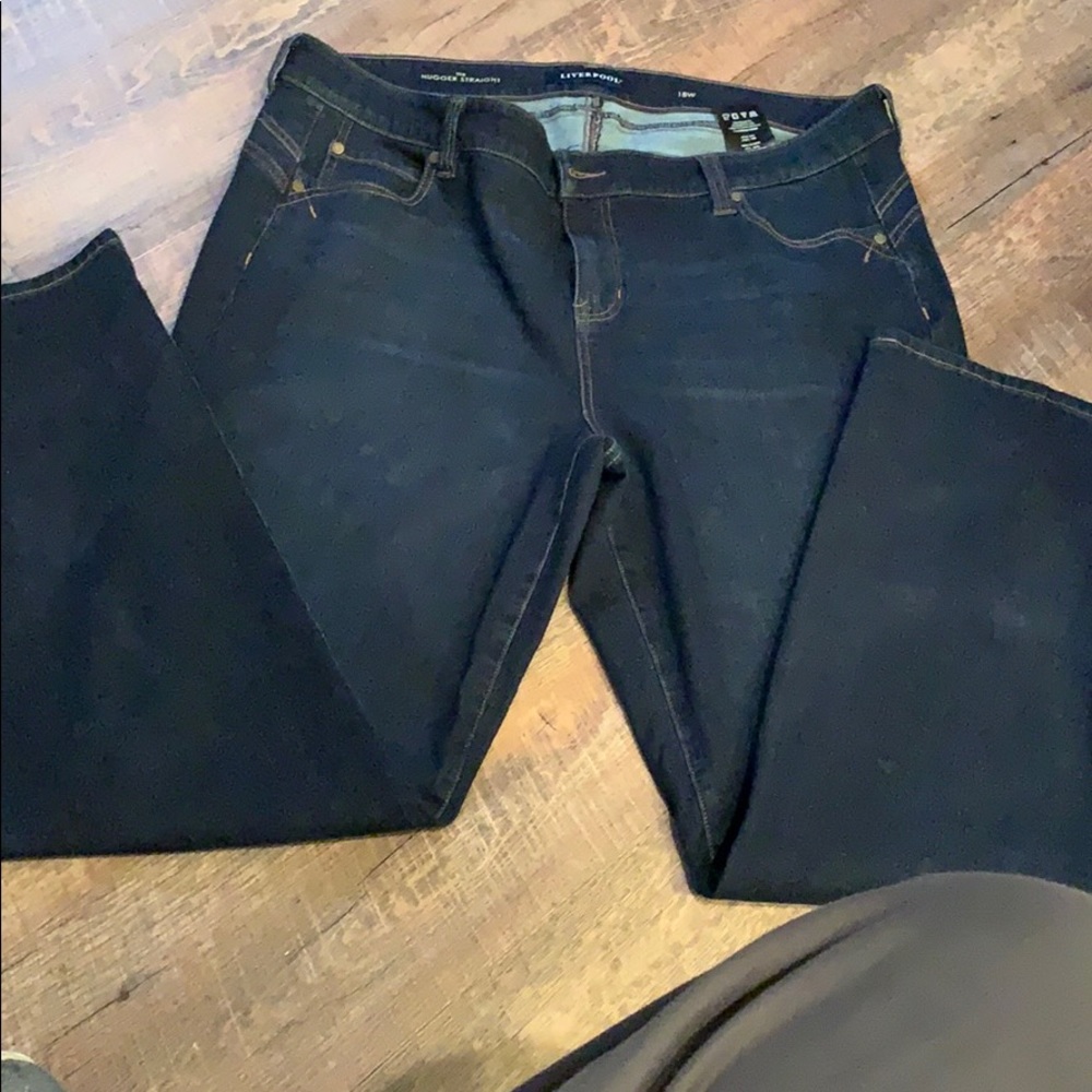 Plus size blue jeans